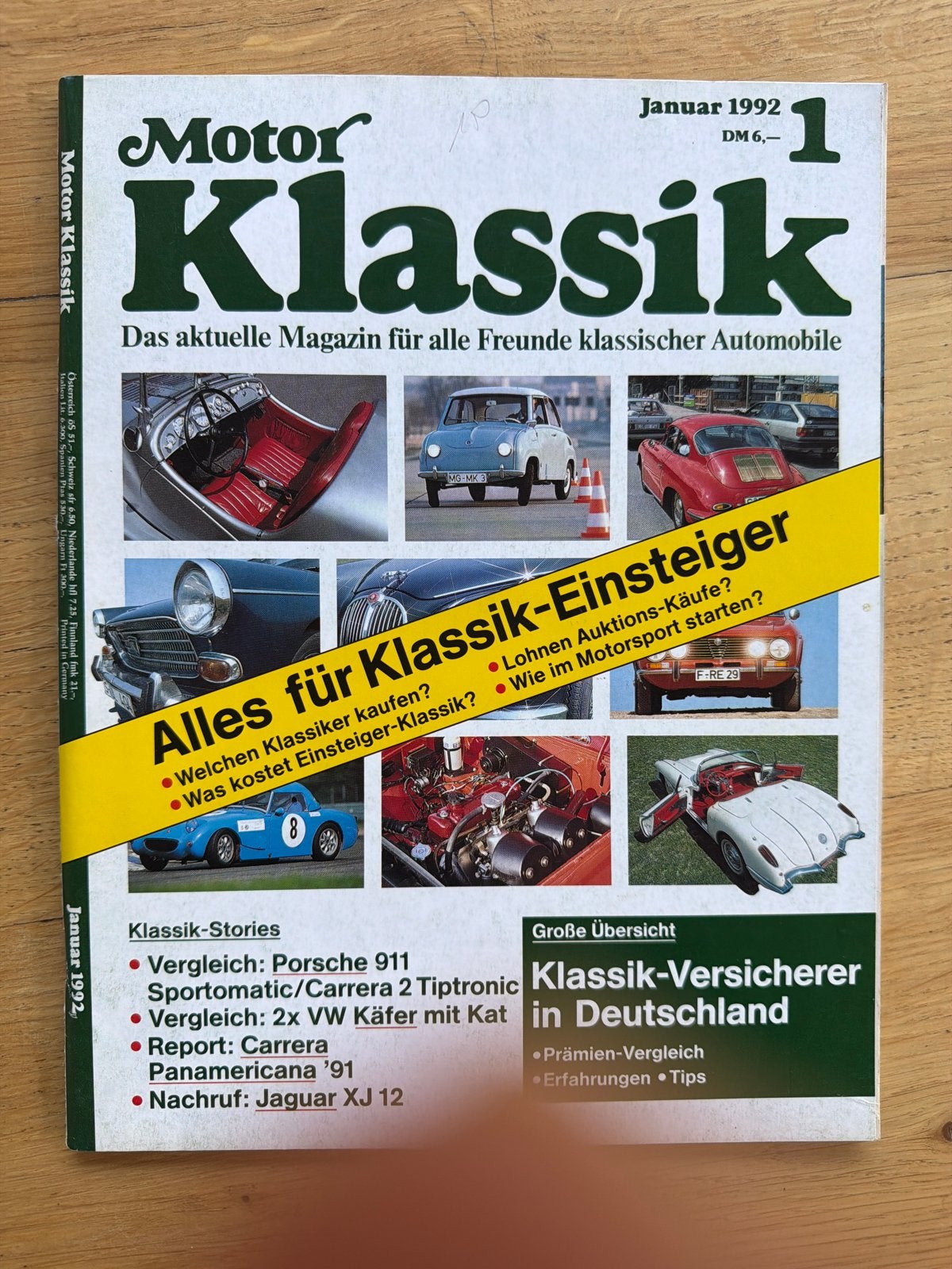 Motor Klassik - Januari 1992 - Klassieke Auto's Magazine, Verzenden, Gelezen, Overige typen