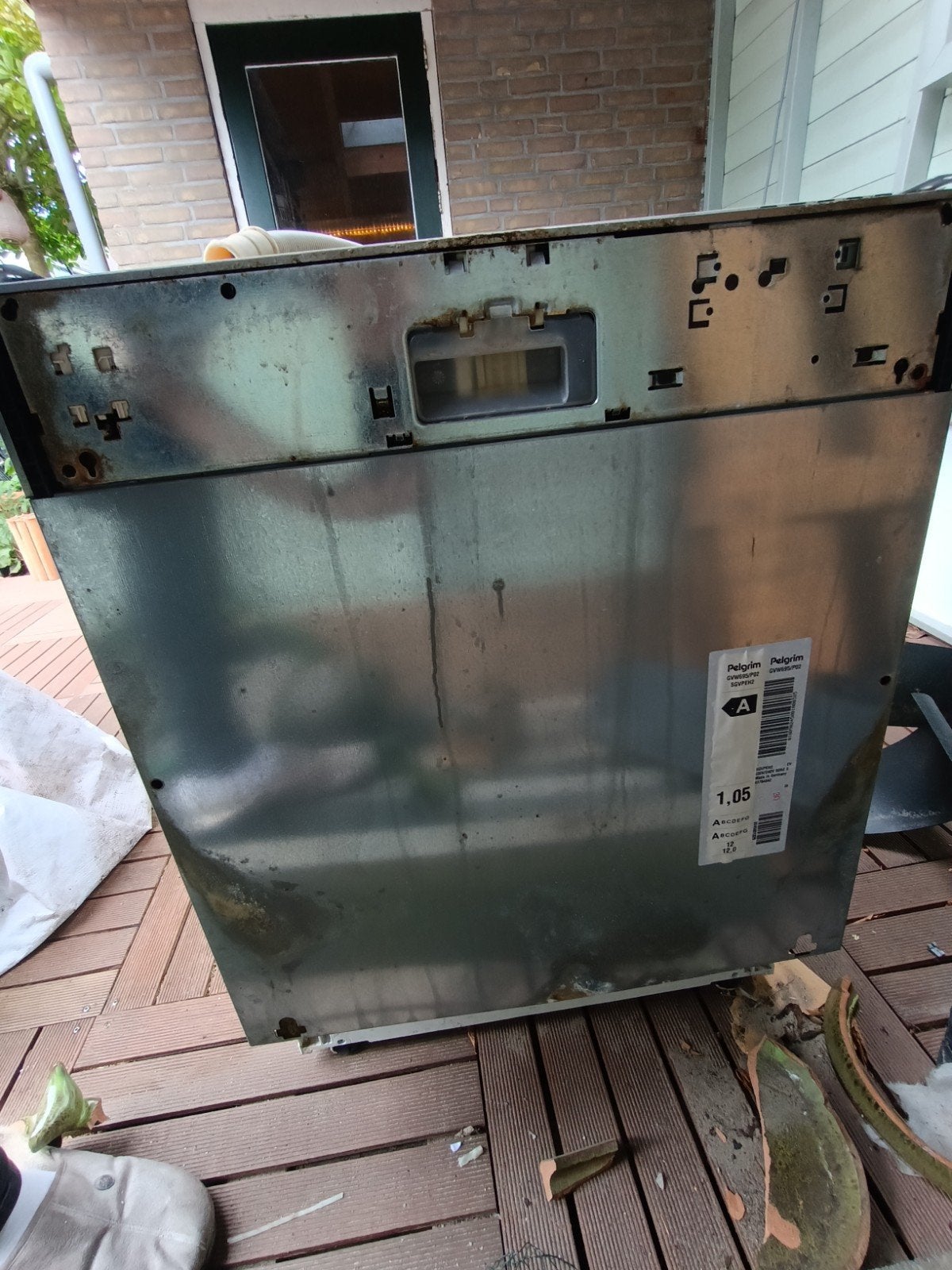 Pelgrim vaatwasser, Ophalen, Gebruikt, Inbouw, Minder dan 85 cm