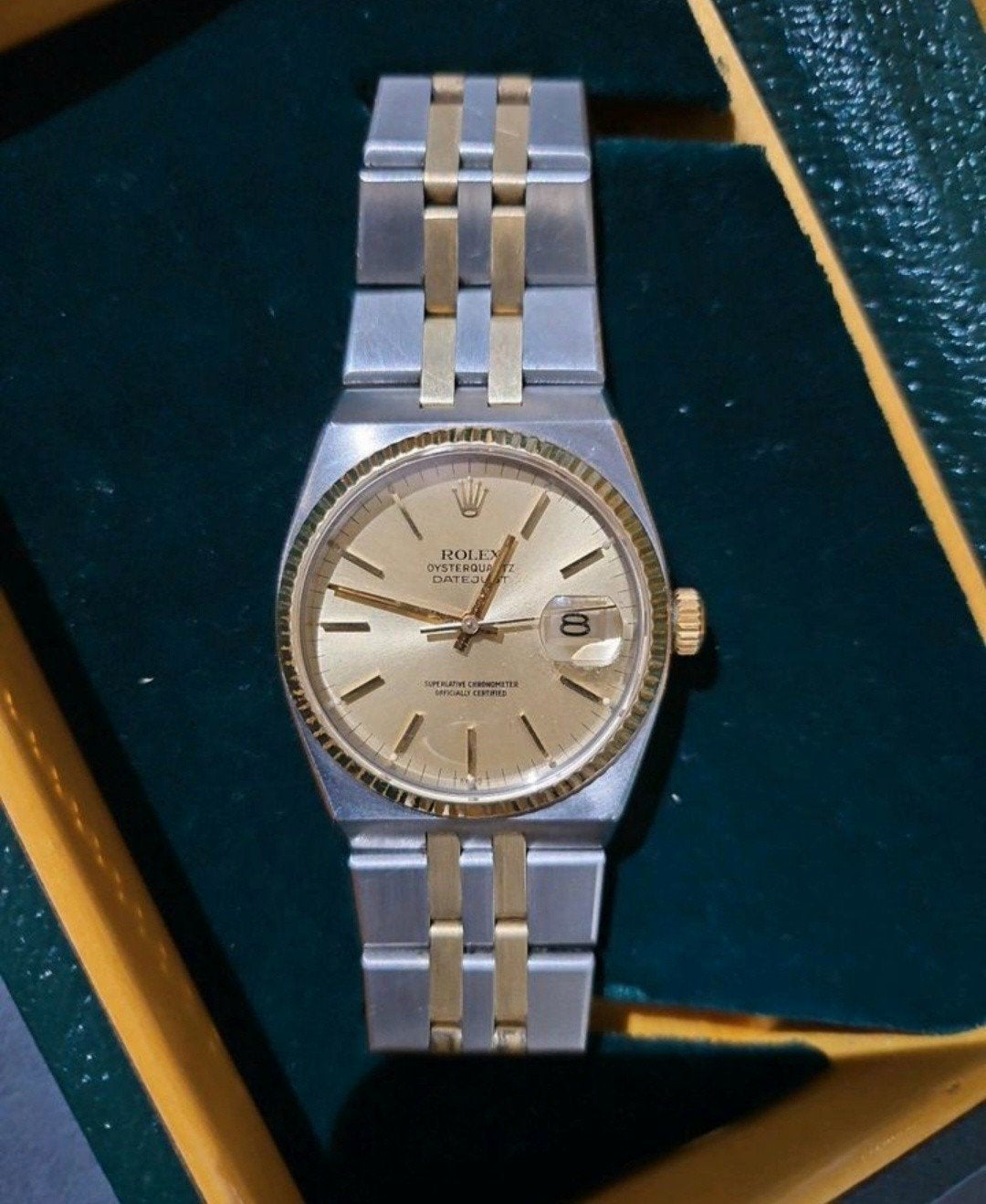 UNIEKE FULLSET ROLEX OYSTERQUARTZ 17013 uit 1982, Sieraden, Tassen en Uiterlijk, Staal, Polshorloge, Ophalen of Verzenden, Zo goed als nieuw