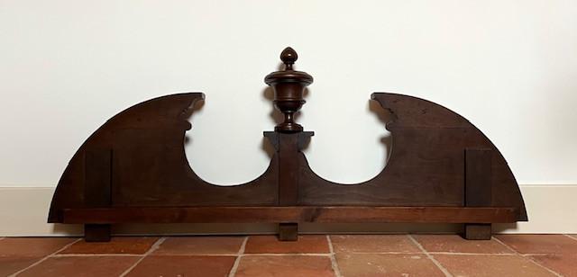 Groot Frans antiek eikenhouten fronton hoofdbord hoofdeinde, Ophalen of Verzenden