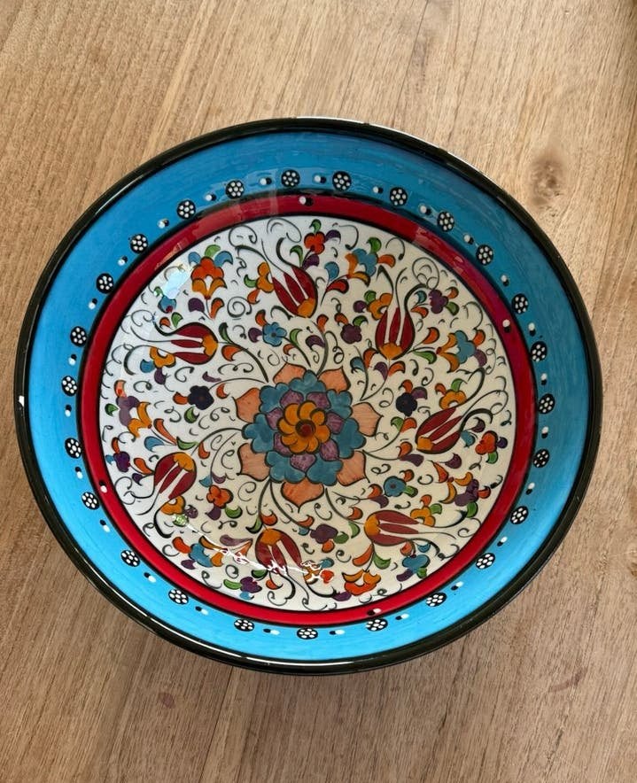 Handgemaakte Turkse Keramische Schaal - Uniek Design, Ophalen of Verzenden