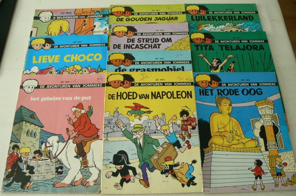 Verzameling van 11 Jommeke albums. Ook losse verkoop, Meerdere stripboeken, Ophalen of Verzenden, Zo goed als nieuw, Jef Nys