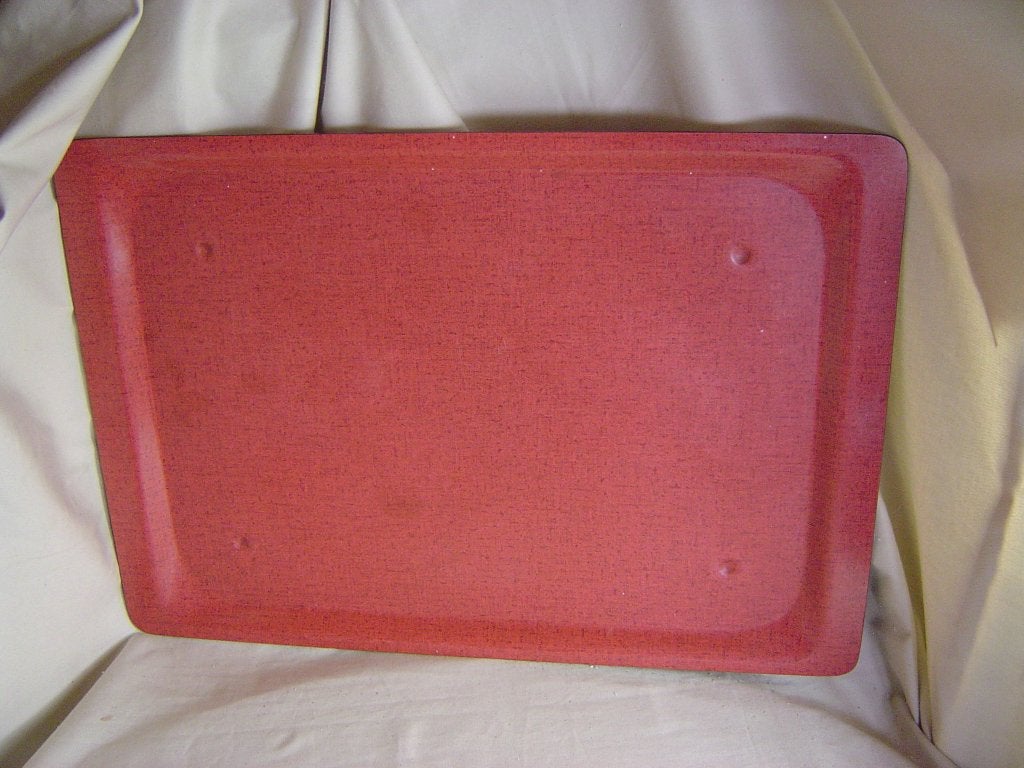 Vintage rood dienblad PK W.Germany jaren 70, Huis en Inrichting, Woonaccessoires | Dienbladen, Gebruikt, Met opstaande rand, Ophalen of Verzenden