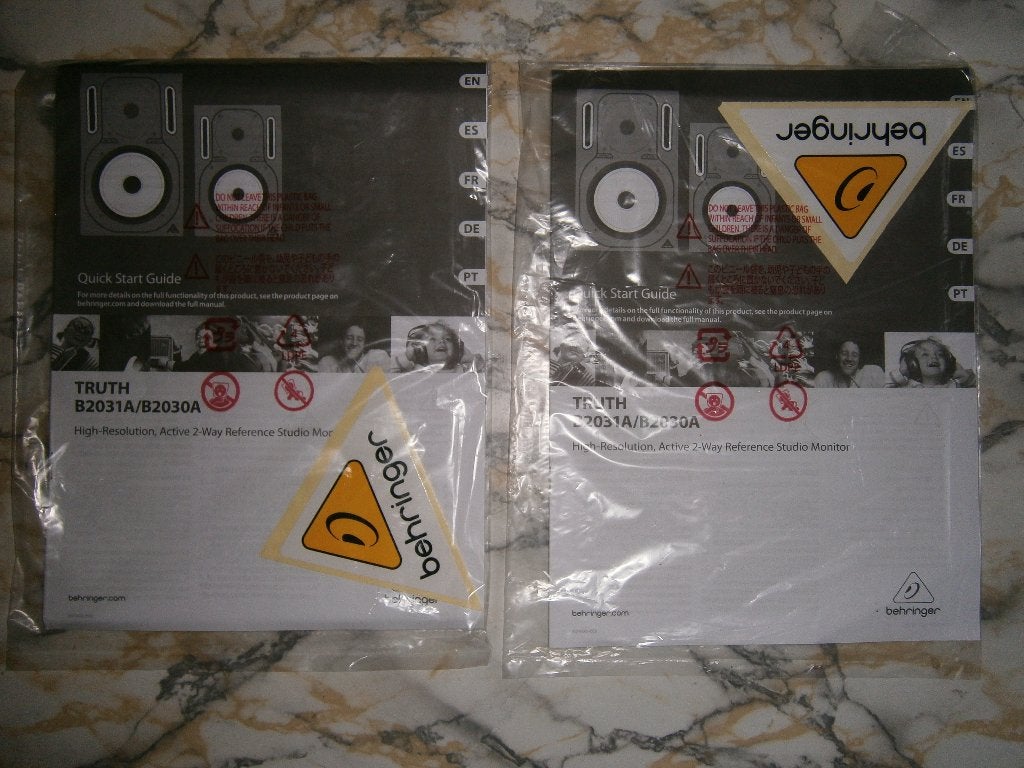 Ruilen 2 x Quick Start Guide Behringer B2031A tegen B3031A, Audio, Tv en Foto, Luidsprekers, Ophalen, Nieuw, Studiomonitor, Overige merken
