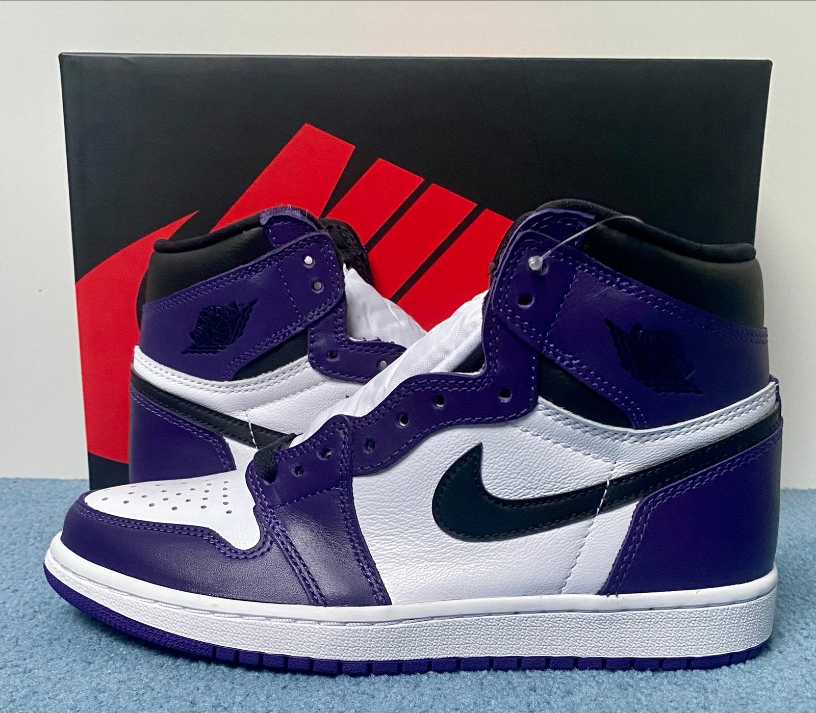 Nieuwe Nike Air Jordan 1 Retro High OG Court Purple, Ophalen of Verzenden, Nieuw, Overige kleuren, Sneakers of Gympen