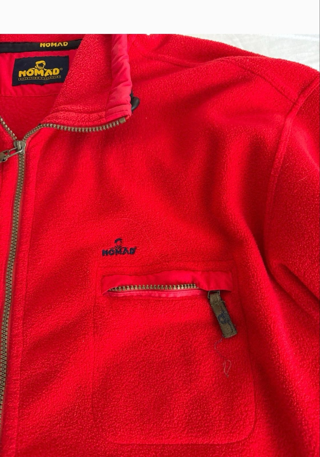 Rood Nomad fleecevest met rits maat L, Kleding | Heren, Ophalen of Verzenden, Gedragen