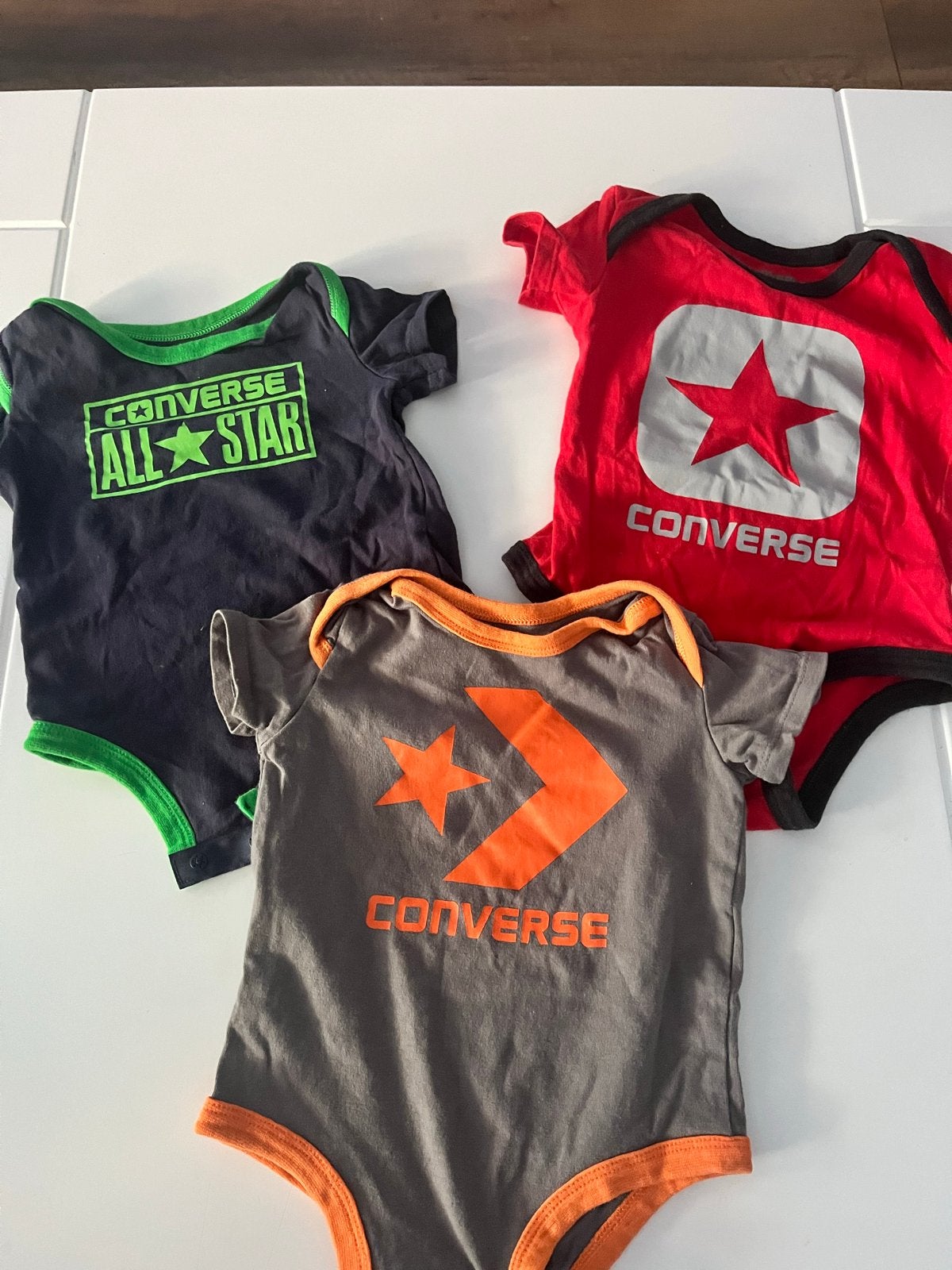 Converse All Star Rompertjes Set - 3 stuks, Ophalen of Verzenden, Gebruikt, Jongetje of Meisje