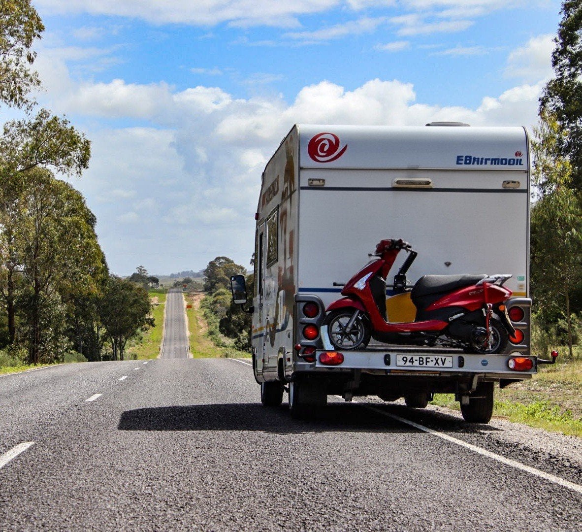 Scooterdrager camper SMV Metall met inrijklem Constands, Ophalen of Verzenden, Gebruikt