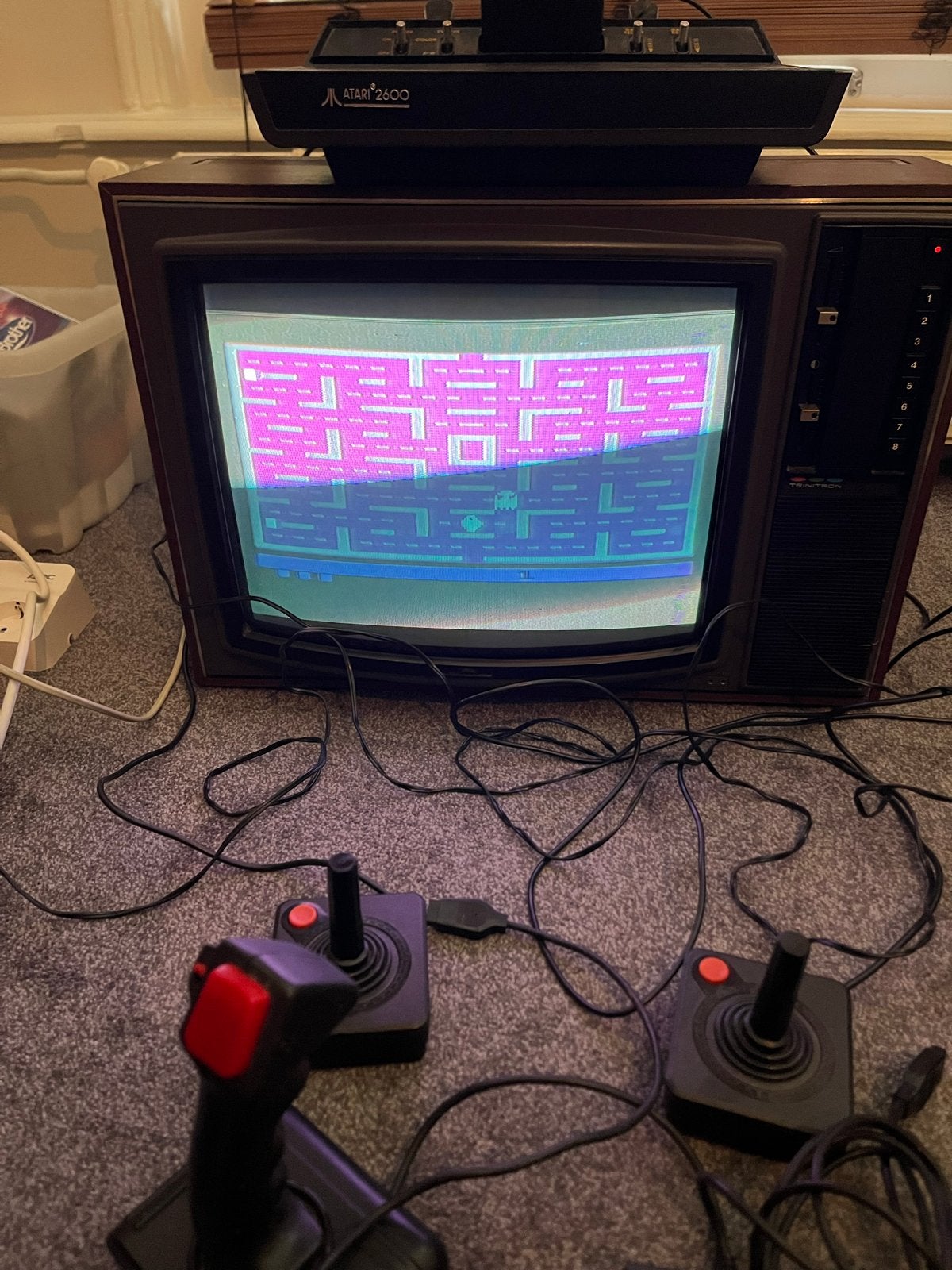 Atari 2600 met 4 controllers en veel games, Ophalen of Verzenden, Gebruikt, Met games, Met 3 controllers of meer