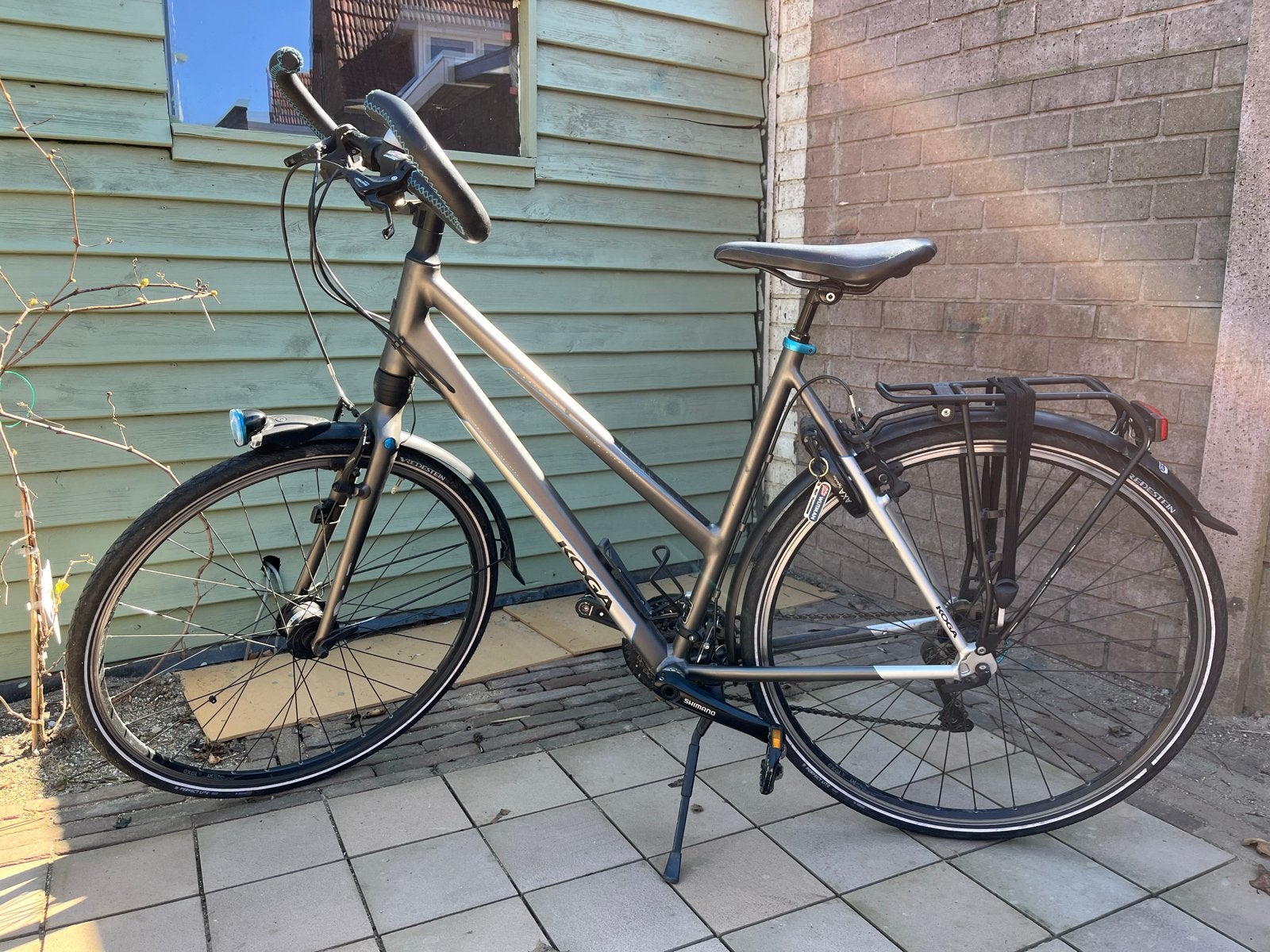 Koga Roadrunner: Comfortabele hybride fiets met 27 versn., Ophalen, 28 inch, Velgrem, Koga Miyata