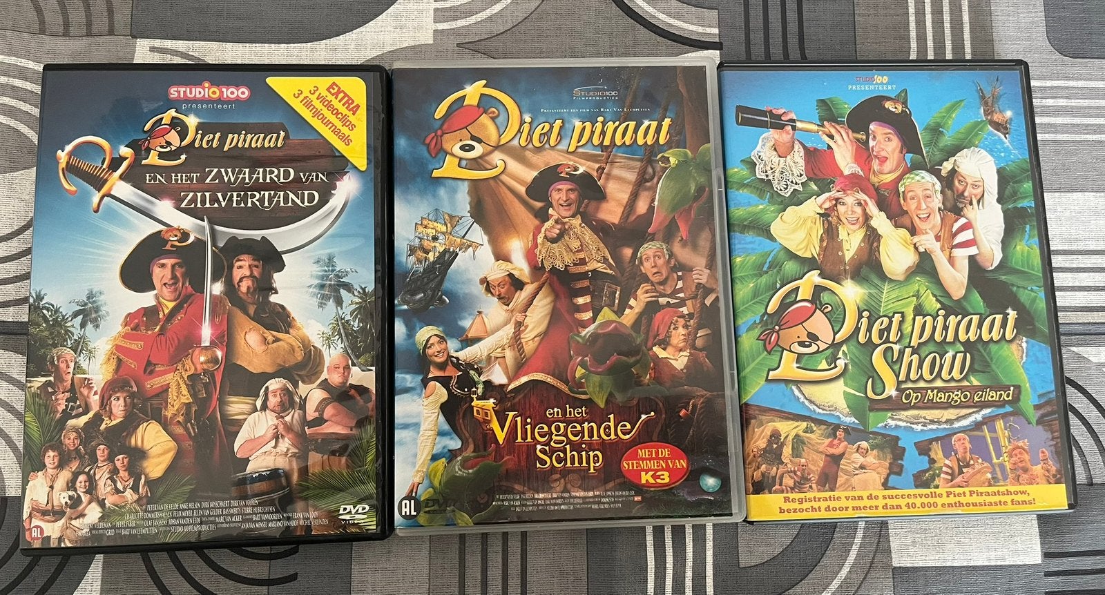 3x Een Show Van : Piet Piraat / Op Dvd, Alle leeftijden, Ophalen of Verzenden, Zo goed als nieuw