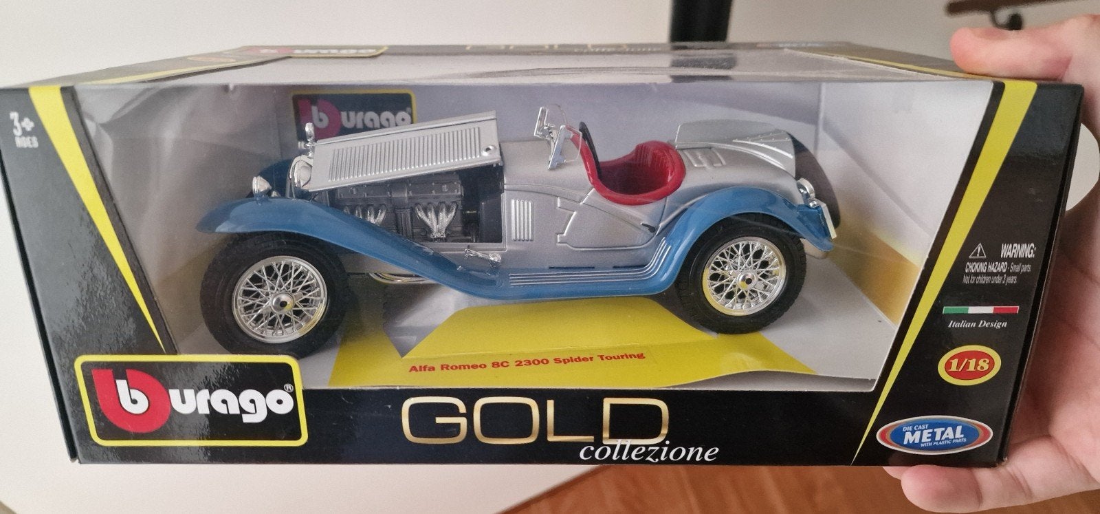 Burago Alfa Romeo 8C 2300 Spider Touring 1:18, Ophalen of Verzenden, Zo goed als nieuw, Auto, Bburago
