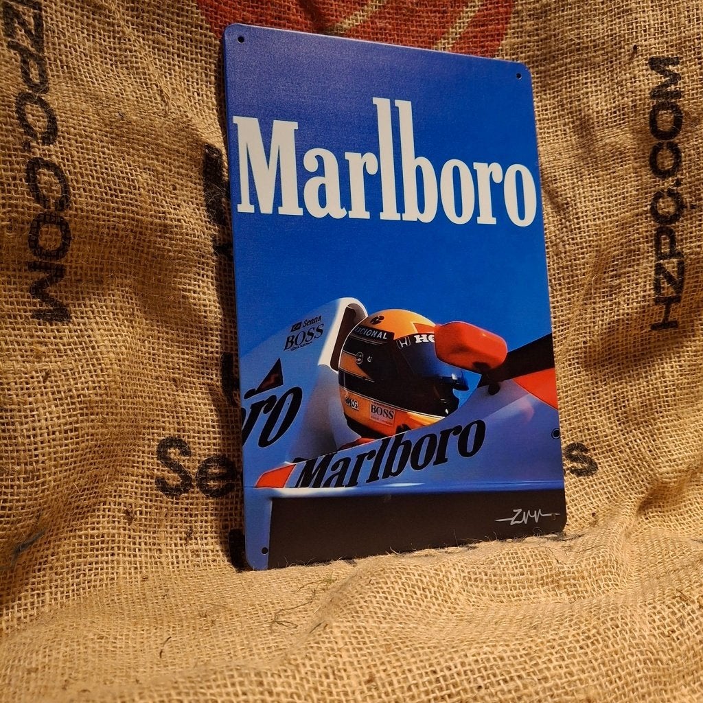 Marlboro F1 - Metalen wandbord, 30 cm, 20 cm, Meerkleurig, Nieuw