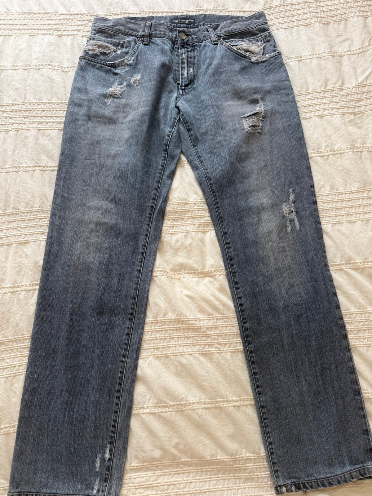 DOLCE GABBANA, Ophalen of Verzenden, Gedragen, Blauw, W33 - W34 (confectie 48/50)