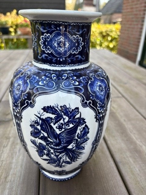Twee blauw witte vazen, Antiek en Kunst, Ophalen