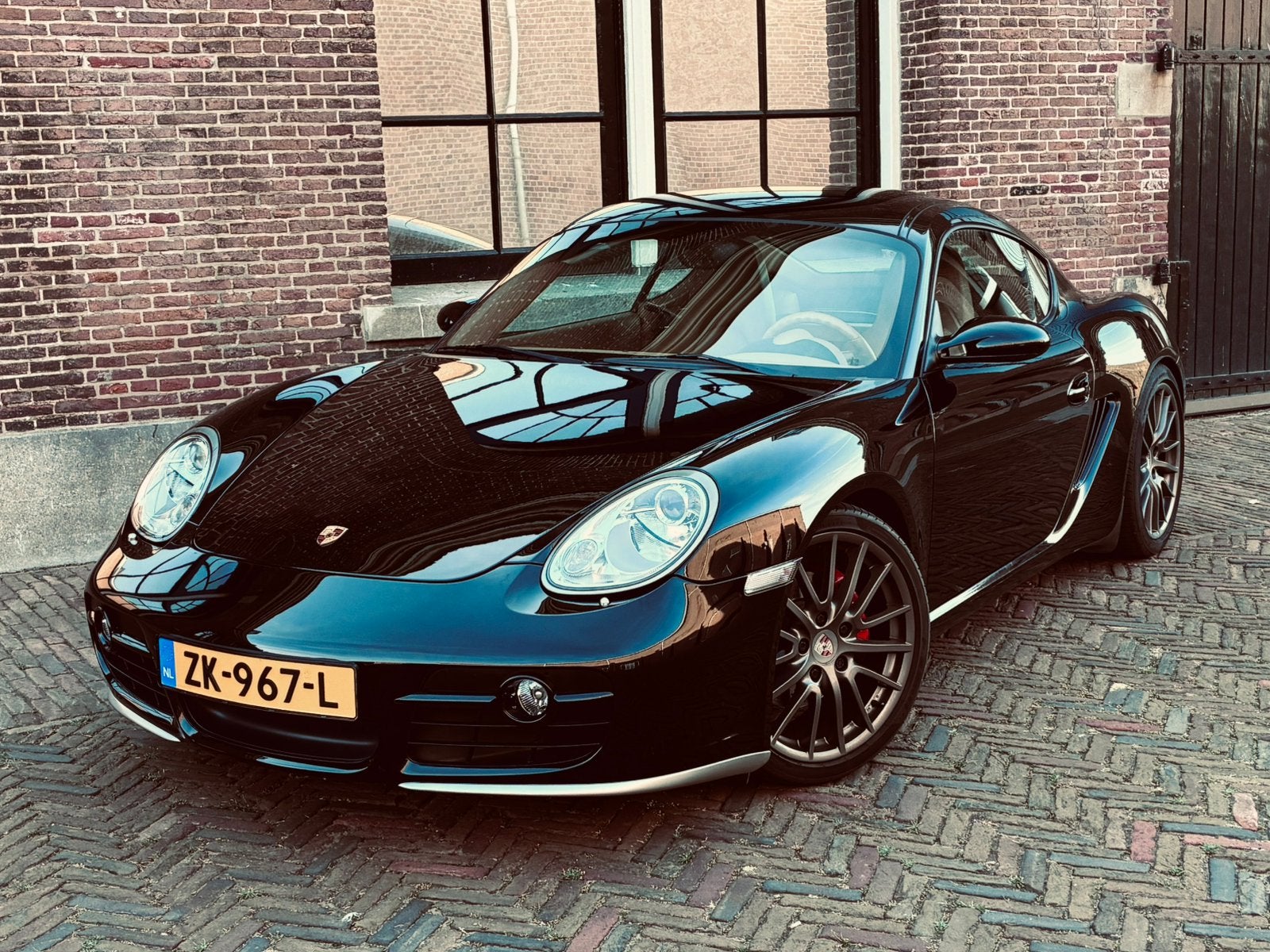 Porsche 987 Cayman S 2005 3.4l handbak 295pk RVS klepuitlaat, Beige, Leder, 3387 cc, Handgeschakeld