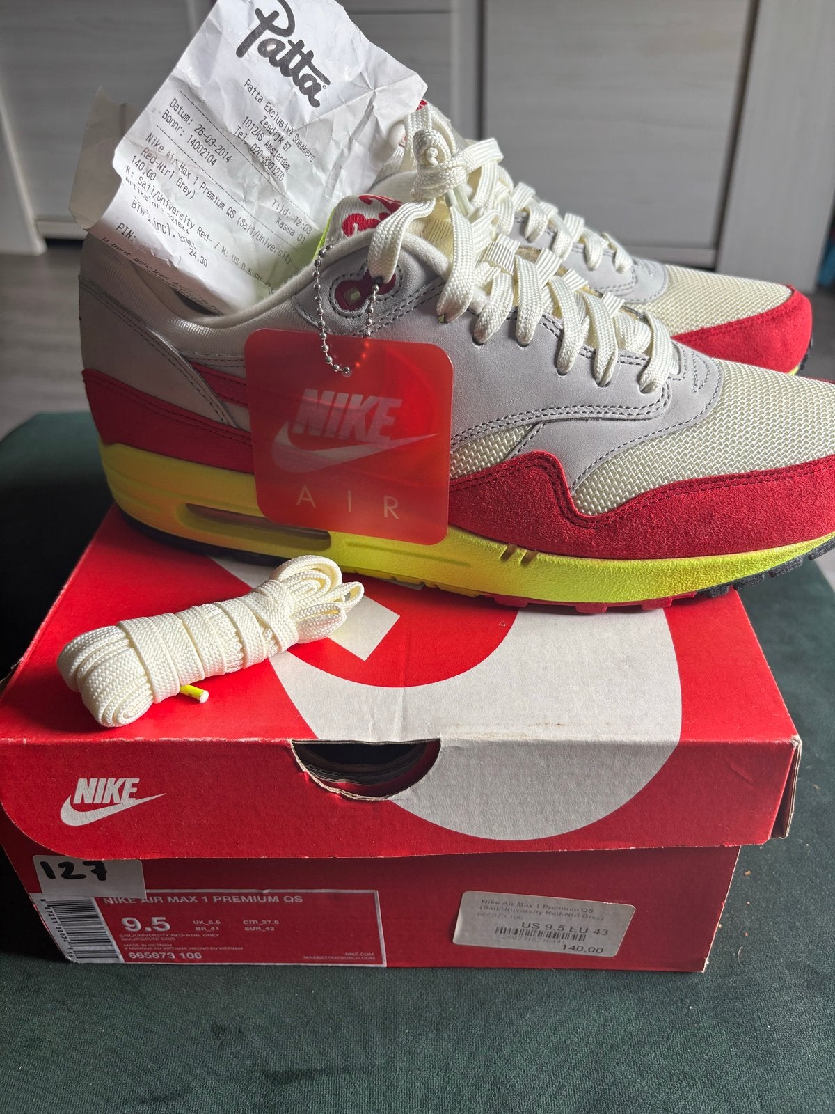 Nike Air Max 1 Premium QS '3.26' (2014), Kleding | Heren, Schoenen, Ophalen of Verzenden, Nieuw, Overige kleuren, Sneakers of Gympen