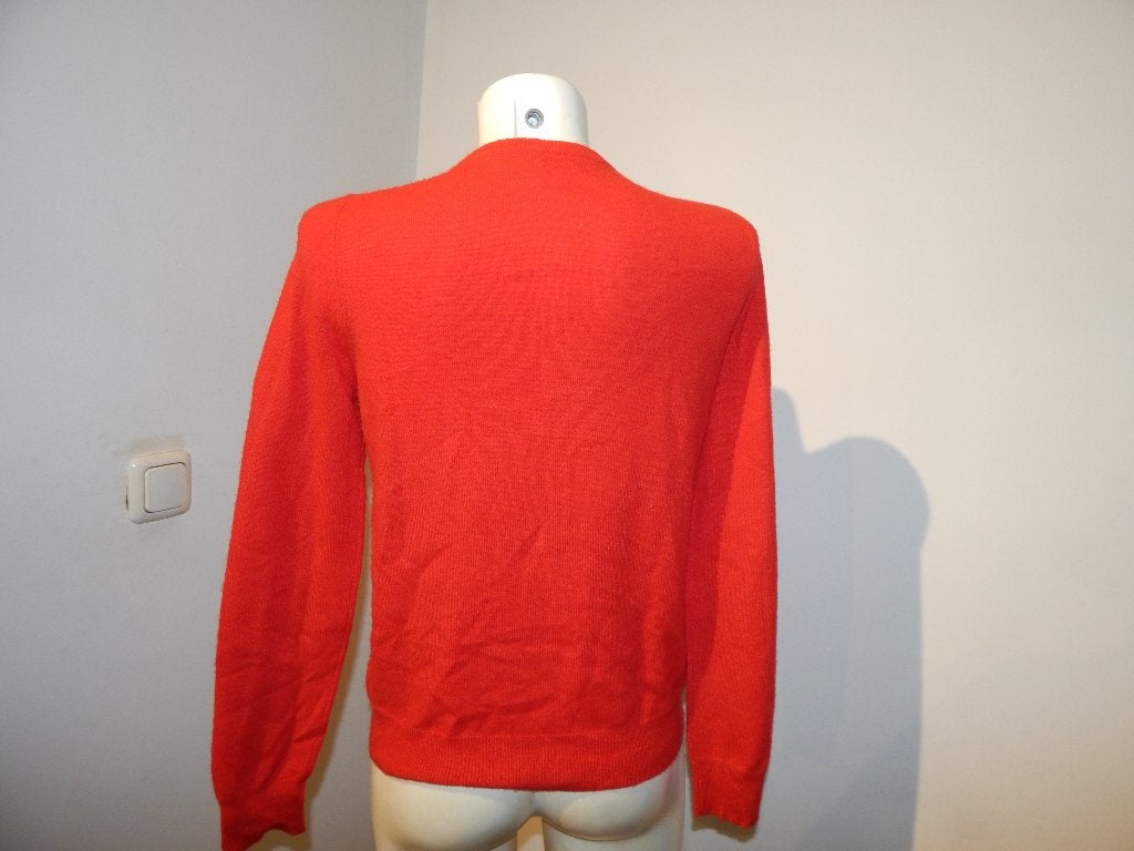 Repeat rood vest cashmere knoopjes sluiting ronde hals M, Maat 38/40 (M), Ophalen of Verzenden, Repeat cashmere, Gedragen