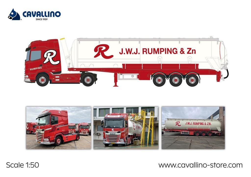 Cavallino 1:50 J.W.J. Rumping, Hobby en Vrije tijd, Modelauto's | 1:50, Ophalen of Verzenden, Nieuw, Bus of Vrachtwagen, Overige merken
