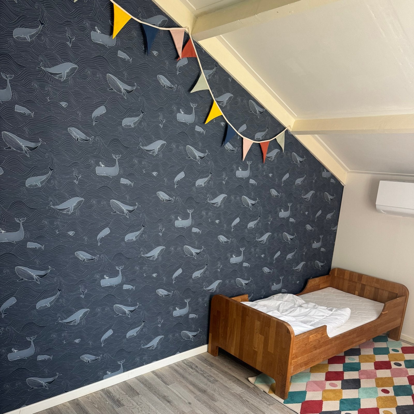 BN Walls Doodleedoo Behang - 2 rollen + resten, Huis en Inrichting, Stoffering | Behang, Ophalen, Blauw, BN, Vliesbehang