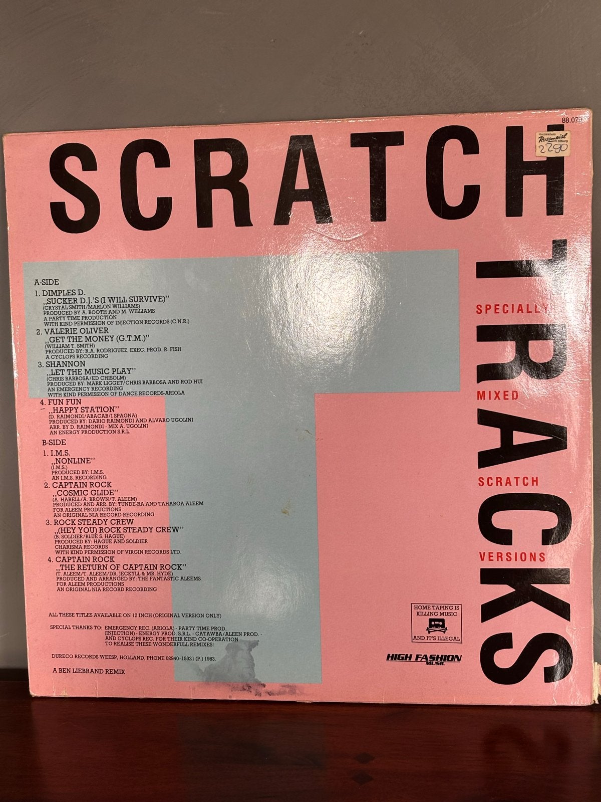 Vinyl LP: Scratch Tracks (Mixed By Ben Liebrand) – 1983, Complilatie, Ophalen of Verzenden, Gebruikt, 12 inch