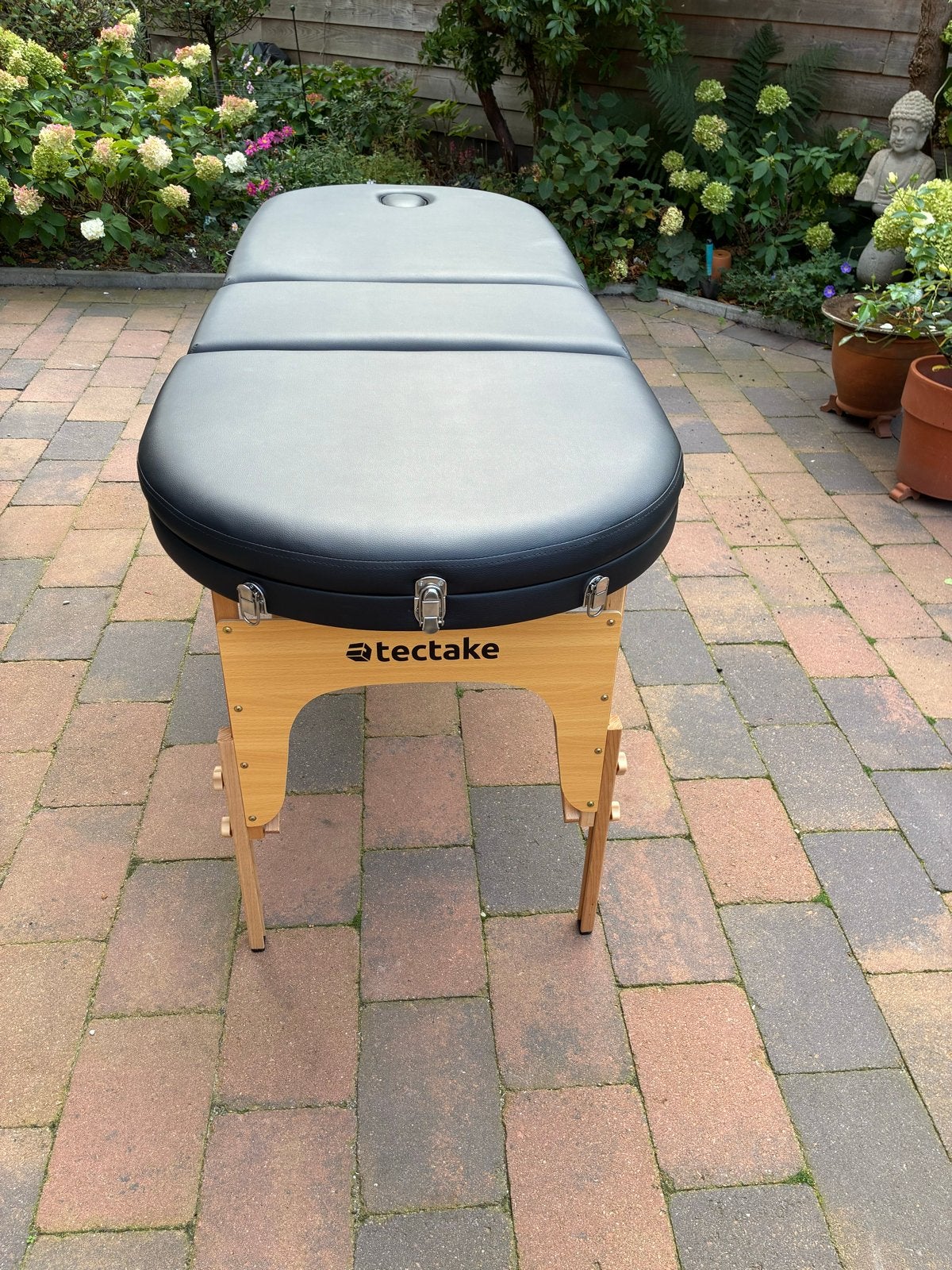 Tectake Massagetafel - Zwart, Opvouwbaar, Sport en Fitness, Ophalen, Zo goed als nieuw, Massagetafel