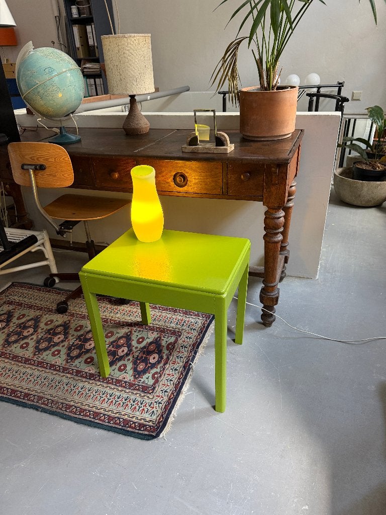 Vintage houten plantentafel, brocante, antieke schooltafel, Antiek en Kunst, Antiek | Meubels | Tafels, Ophalen