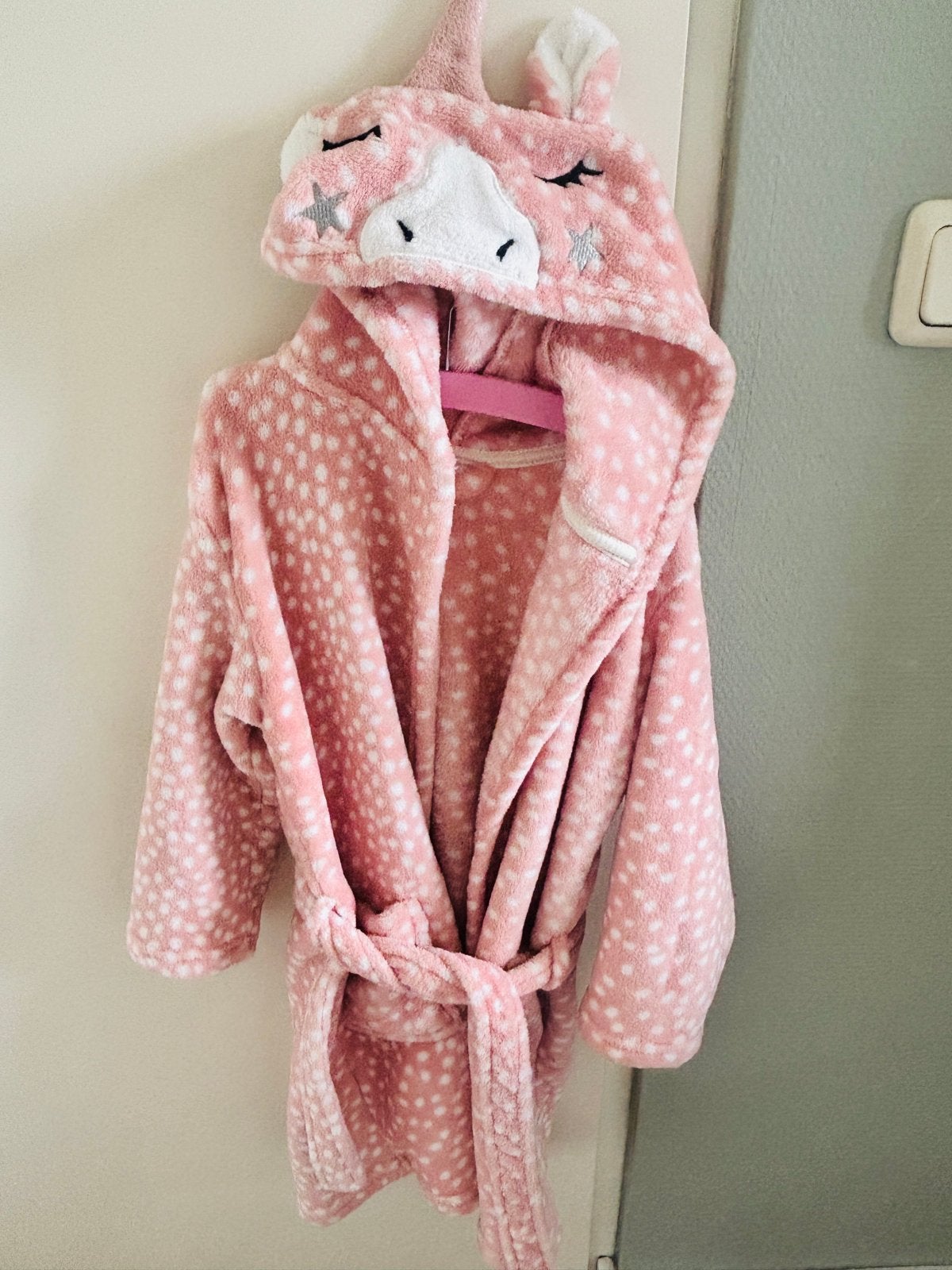 Roze Unicorn Badjas voor Meisjes - Maat 110/116, Ophalen of Verzenden, Zo goed als nieuw, Meisje, Nacht- of Onderkleding