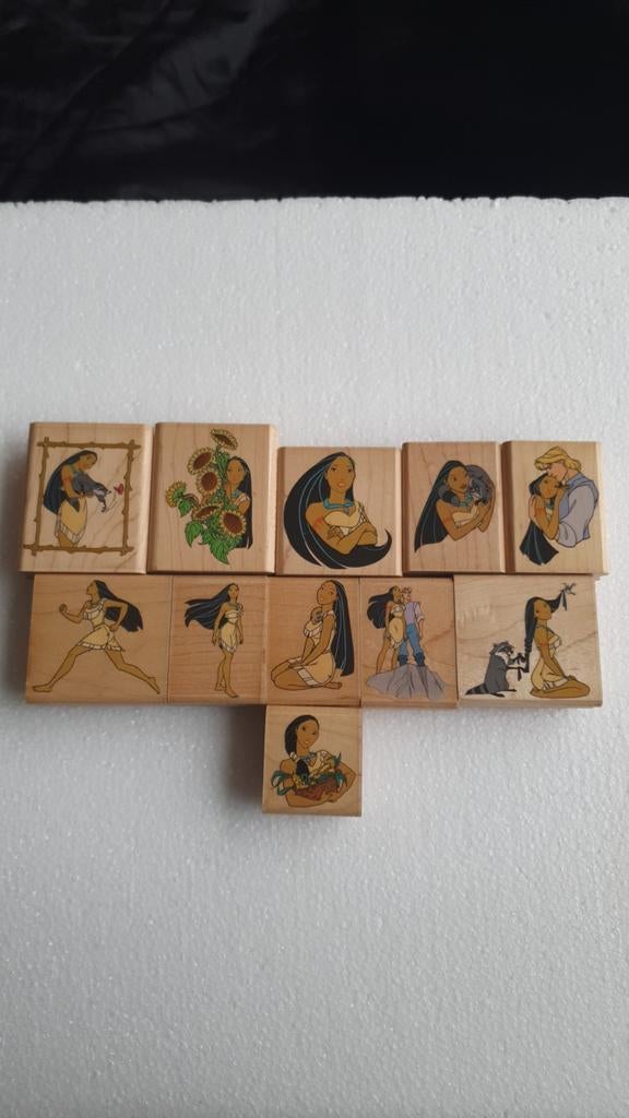 11 Houten Stempels Pocahontas - Rubber Stampede, Ophalen of Verzenden, Nieuw, Houten stempel