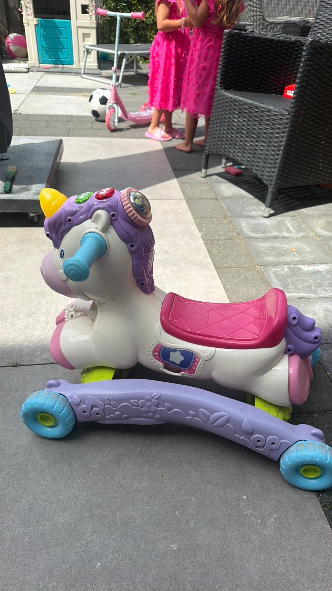 V-Tech unicorn, Ophalen, Gebruikt