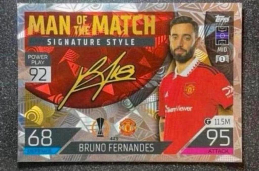 Topps MA 22/23 MotM SIGNATURE STYLE FERNANDES MANCHESTER UN., Verzenden, Zo goed als nieuw, Plaatje