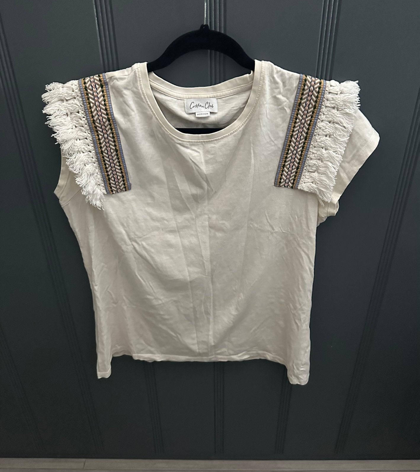 Mooie top creme beige van Cotton Club  maat M, Kleding | Dames, T-shirts, Maat 38/40 (M), Beige, Ophalen of Verzenden, Zo goed als nieuw