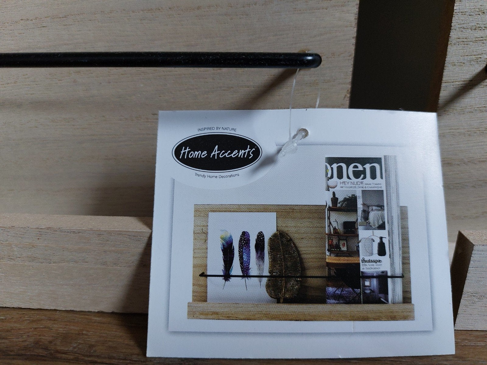 3 nieuwe houten display rekjes - 38,5x20x3 cm, Huis en Inrichting, Ophalen, Nieuw