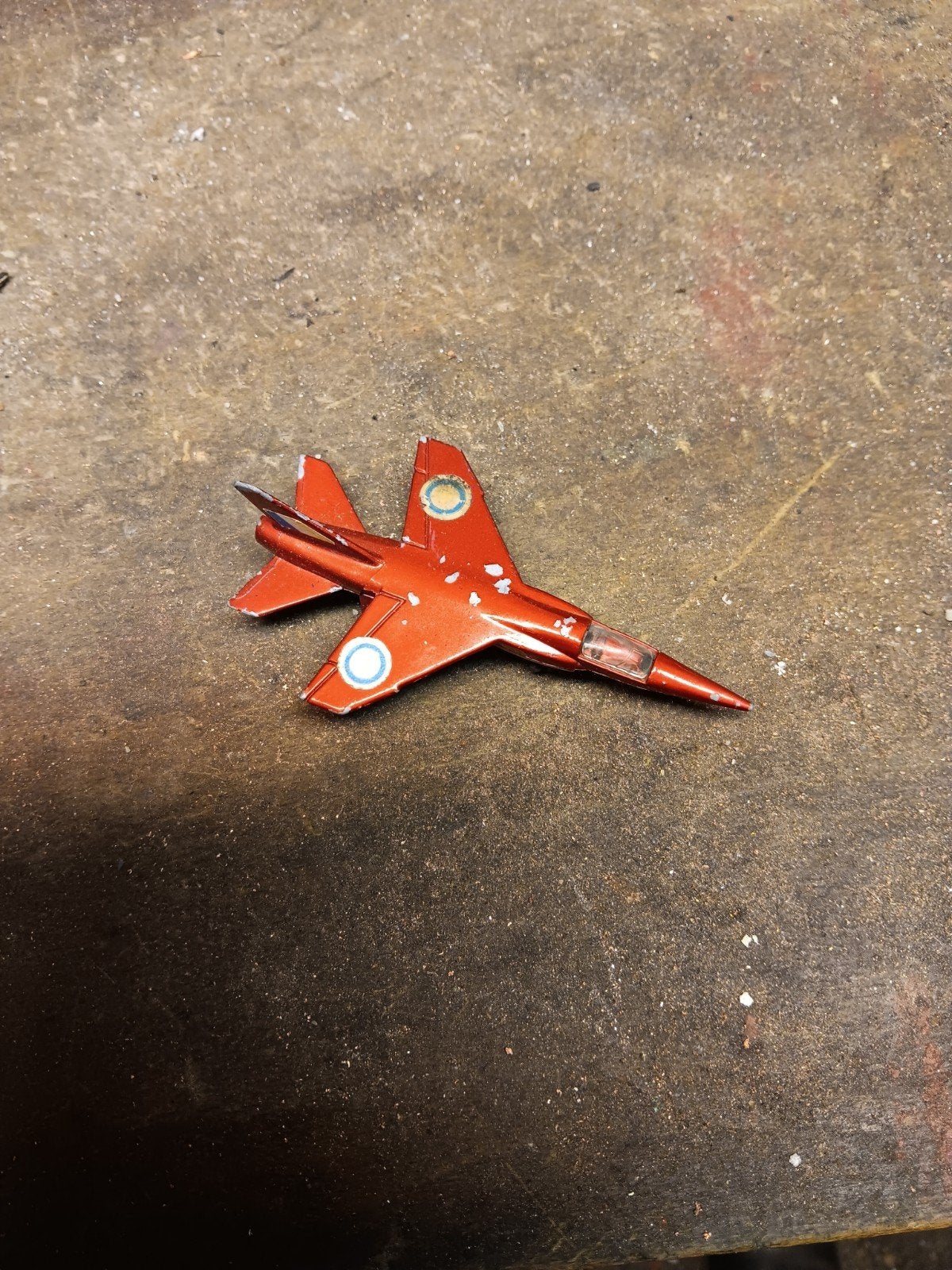 Vintage Matchbox Lesney 38C Mirage F1 Vliegtuig, Ophalen of Verzenden, Gebruikt