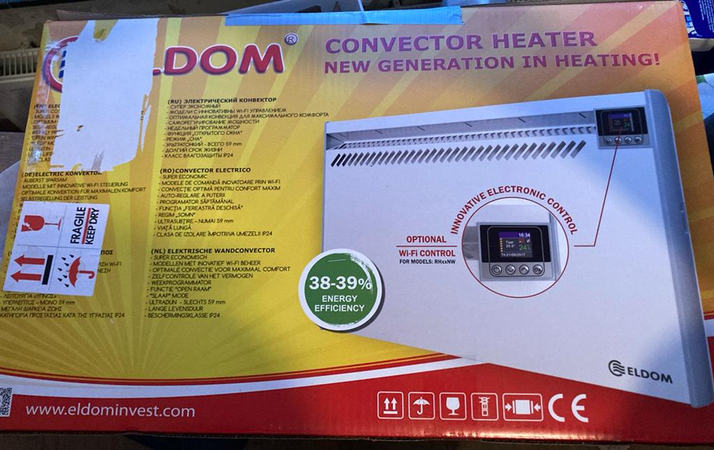 Eldom Extra Life 1Kw RH10NW, Ophalen, Zo goed als nieuw, Radiator, 30 tot 80 cm