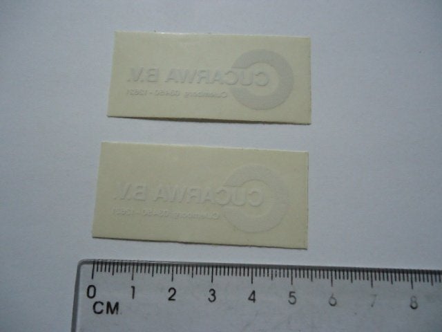 sticker CUCARWA raamsticker 2x klein culemborg auto oldtimer, Verzenden, Zo goed als nieuw, Auto of Motor