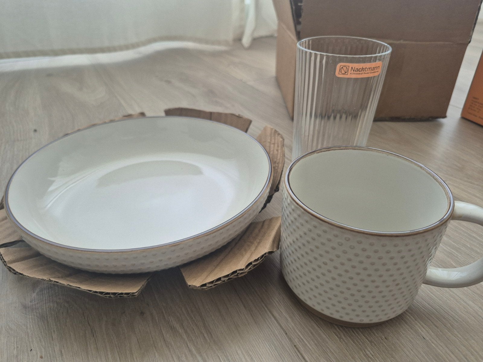 Nieuw: Nachtmann glazen + MALACASA kommen + kopjes, Ophalen, Glas of Glazen, Nieuw, Glas