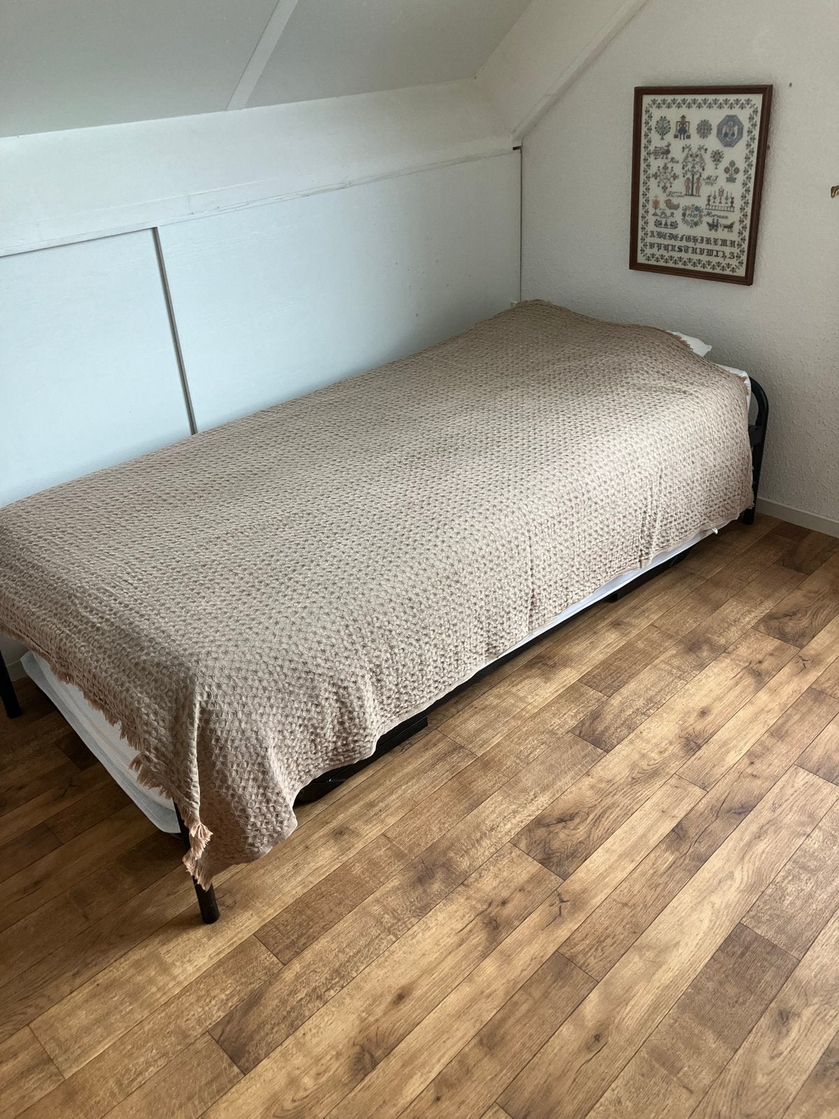 Een/twee persoons opklapbed met matras, Ophalen, Zwart, Tweepersoons, 80 cm