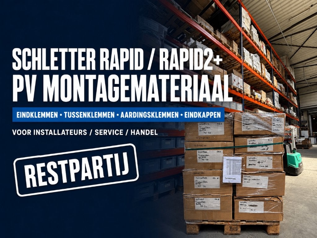 Schletter eindklemmen tussenklemmen PV restpartij, Ophalen of Verzenden, Nieuw