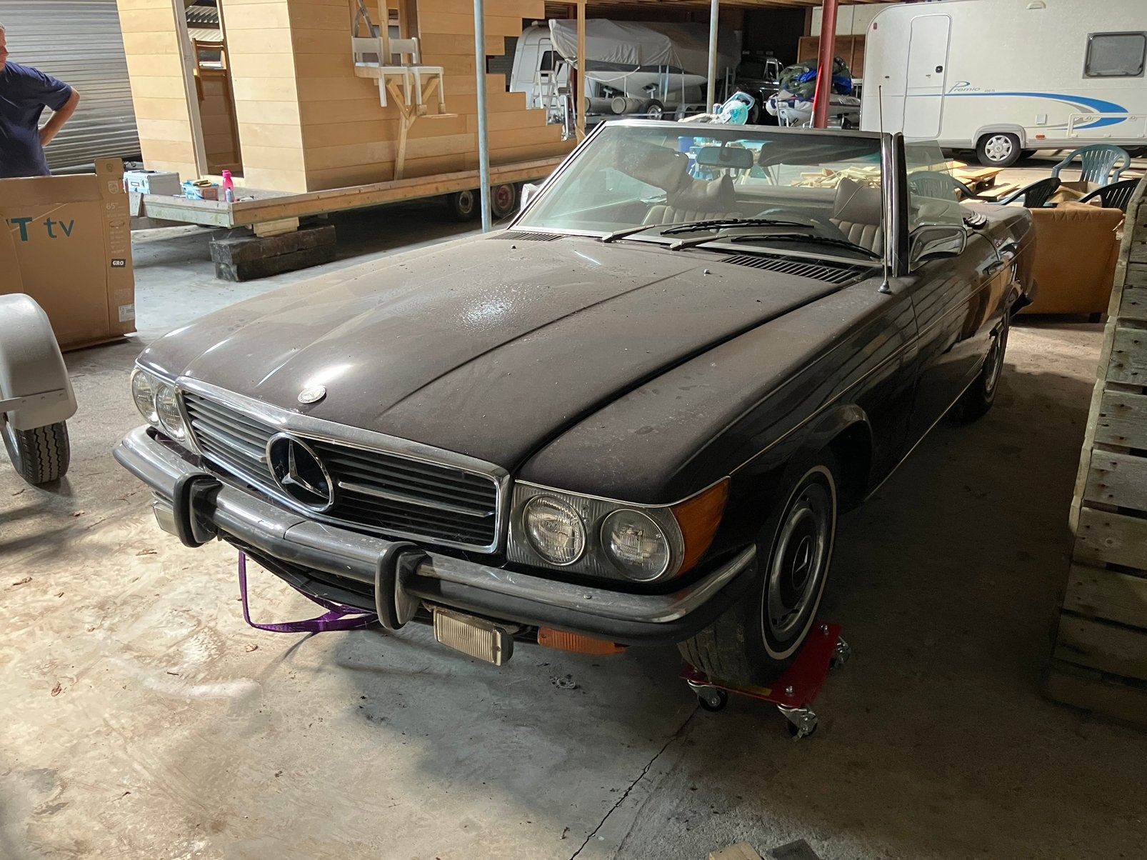 Mercedes SL 450 orgineel schuurvonst weinig km compleet, Auto's, Mercedes-Benz, Automaat, 8 cilinders, Cabriolet, Particulier