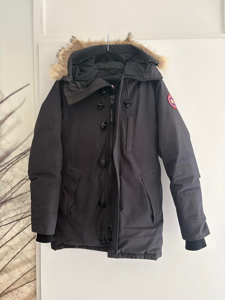 Canada Goose winterjas maat XS Navy Blue, Kleding | Heren, Jassen | Winter, Gedragen, Maat 46 (S) of kleiner, Blauw, Ophalen of Verzenden