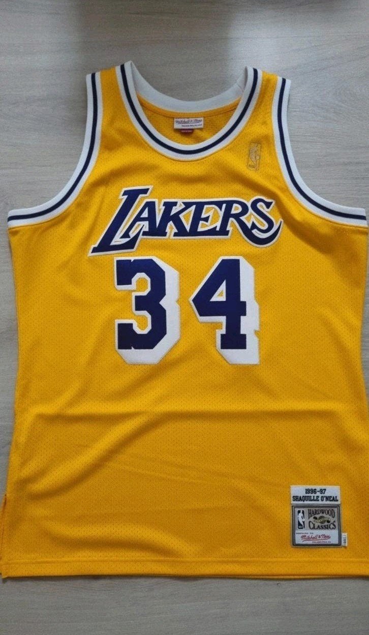 Authentic Mitchell & Ness Shaquille O'Neal Lakers shirt L 44, Sport en Fitness, Basketbal, Philadelphia, PA, USA, Ophalen of Verzenden