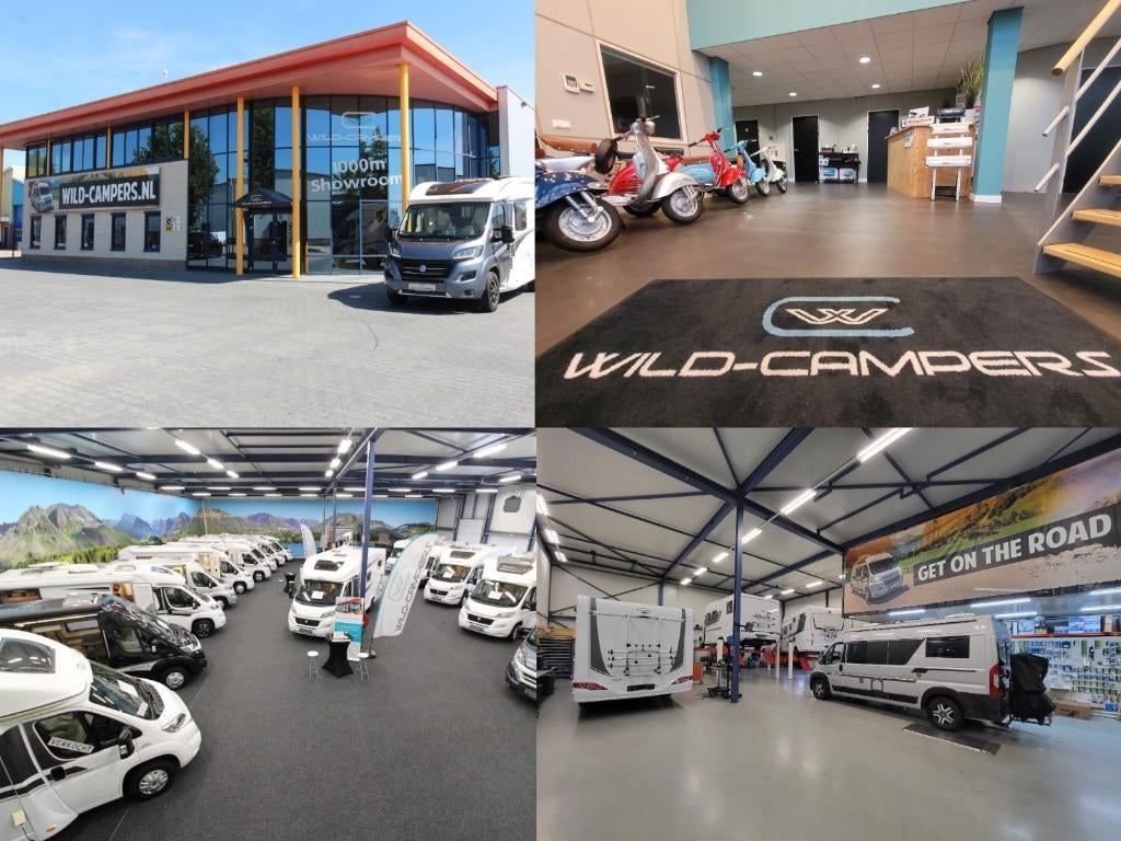 Wild-Campers Staphorst! Een showroom vol prachtige occasions, Caravans en Kamperen, Integraal, 7 tot 8 meter, Bedrijf, Adria