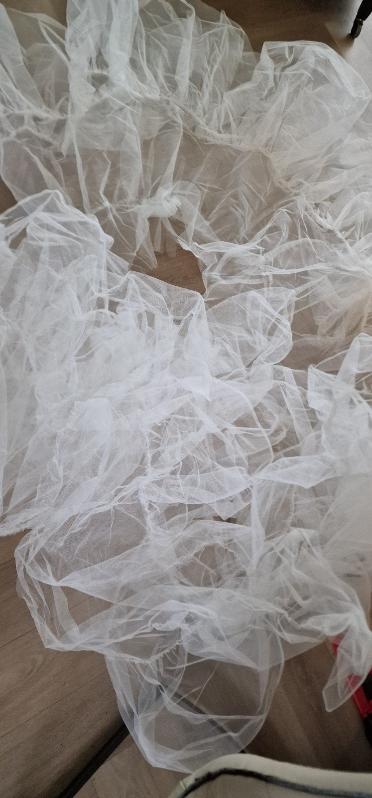Bruids Tule voor Trouwjurk of Decoratie, Ophalen of Verzenden, Zo goed als nieuw, Wit, Trouwjurk