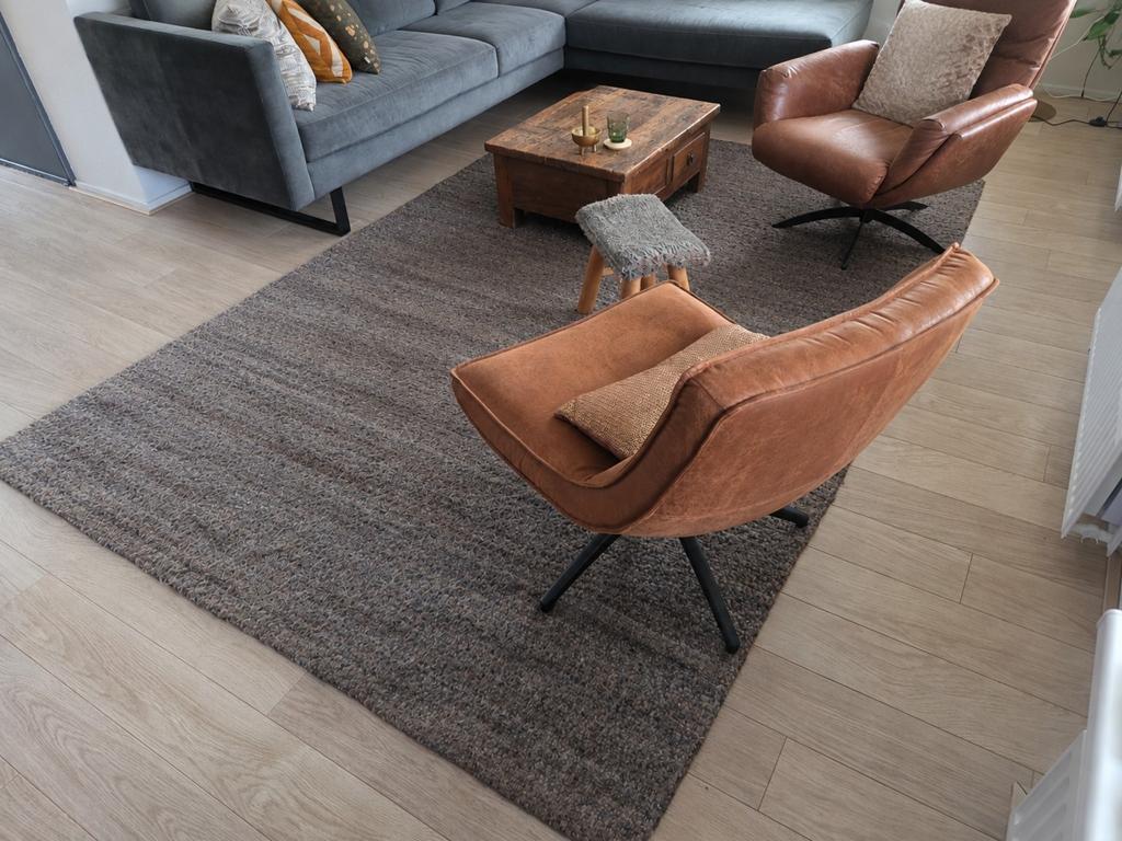 Nous Living Vloerkleed 2x3m - Gebruikt met lichte slijtage, Ophalen, Gebruikt, Grijs, 200 cm of meer