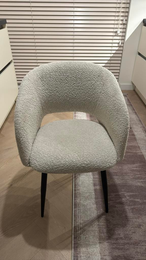 6 Kwantum Antony eetkamerstoelen - in zeer goede staat, Wit, Ophalen of Verzenden, Zo goed als nieuw, Stof