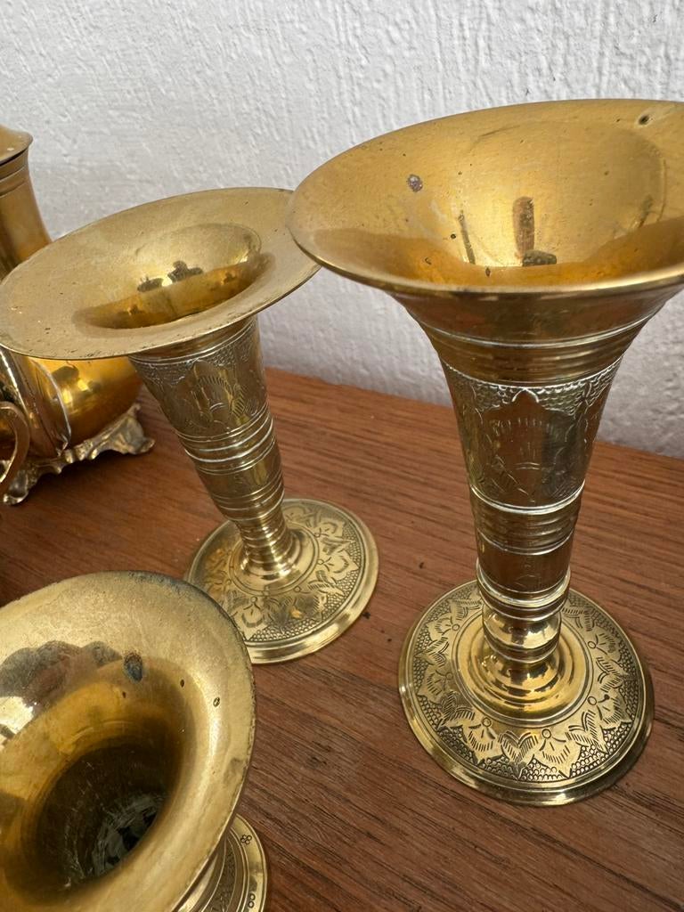 Antieke kandelaar, Ophalen of Verzenden, Koper of Brons