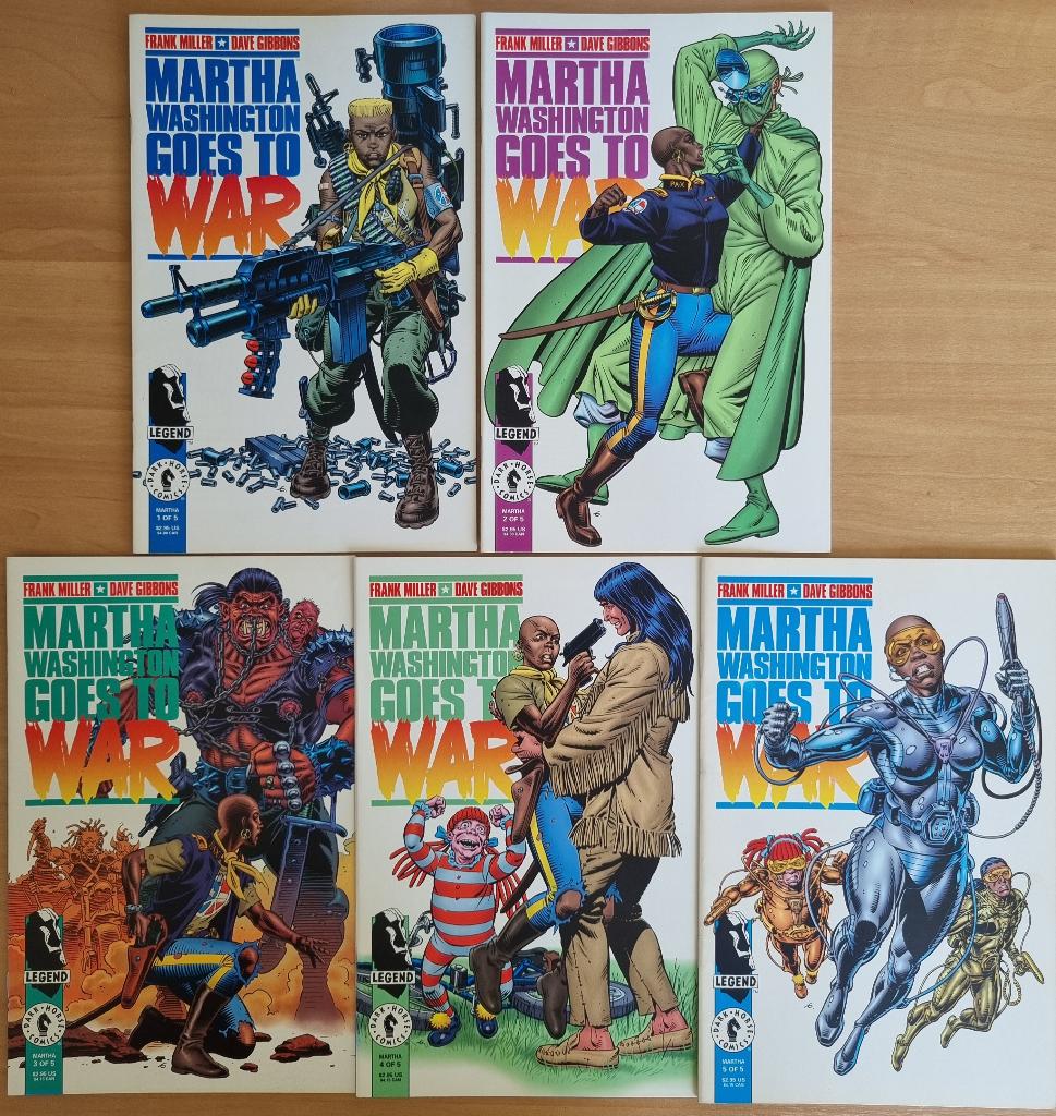 Martha Washington Goes to War | Frank Miller & Dave Gibbons, Boeken, Strips | Comics, Zo goed als nieuw, Complete serie of reeks