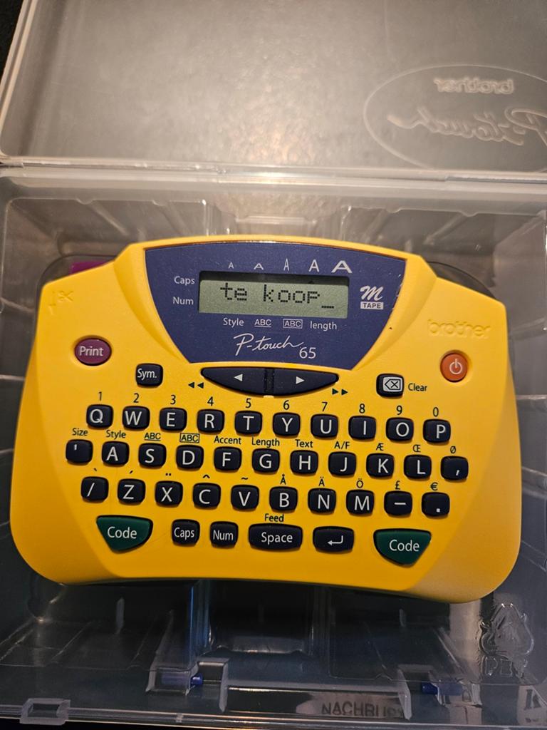 Brother P-touch 65 Etikettenmaker met opbergdoos, Ophalen of Verzenden