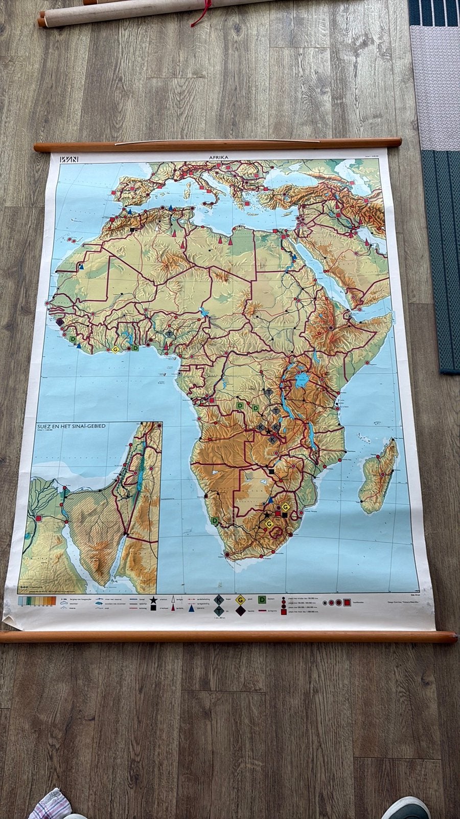 Schoolplaat Afrika, Antiek en Kunst, Antiek | Schoolplaten, Ophalen of Verzenden, Aardrijkskunde